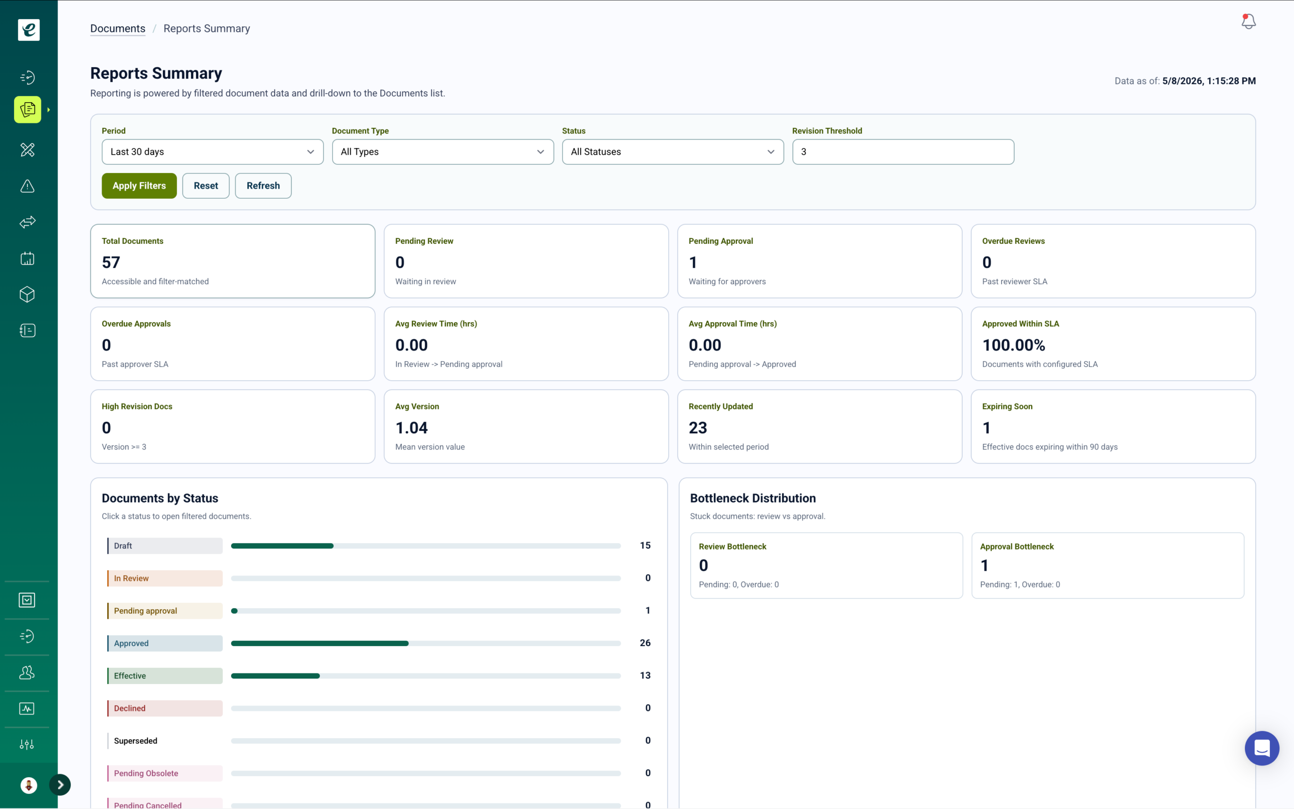 Controlled Document Management in eLeaP eQMS