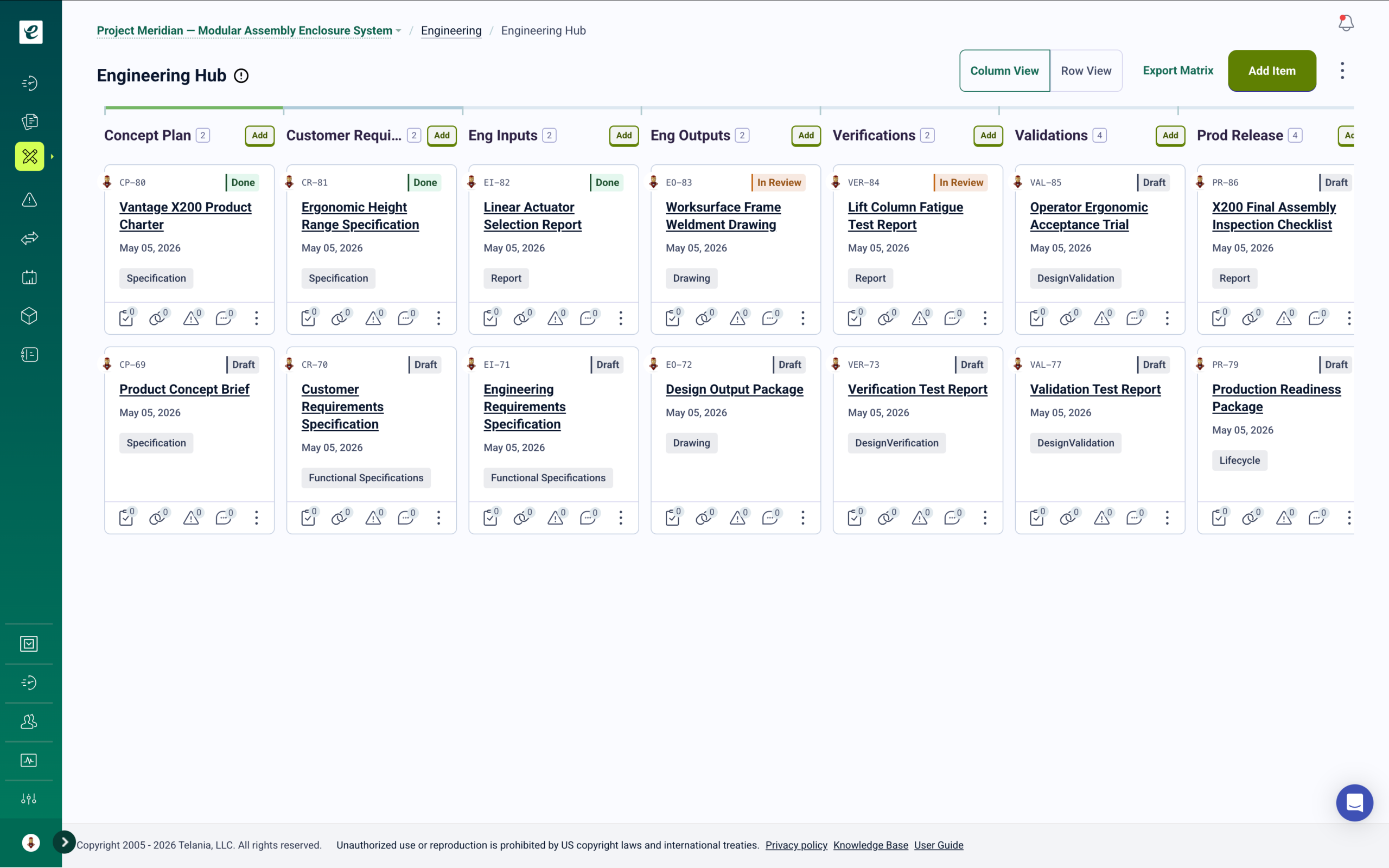 Manufacturing QMS product management system