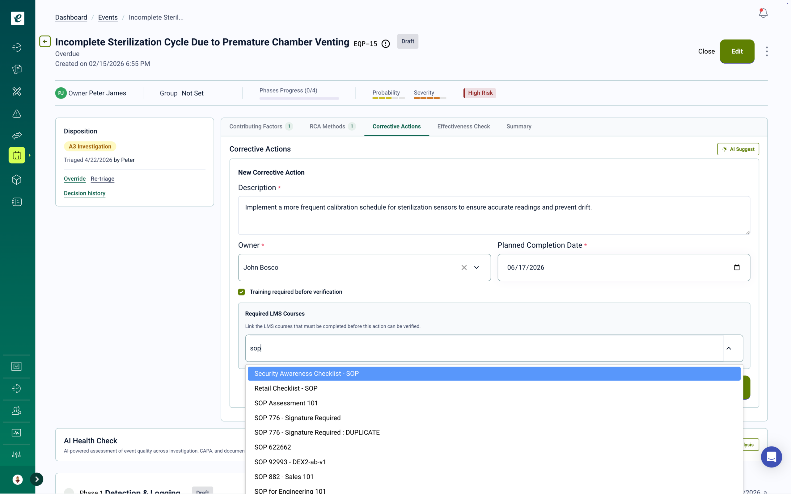 Fully integrated quality and learning management platform - eLeaP QMS+LMS